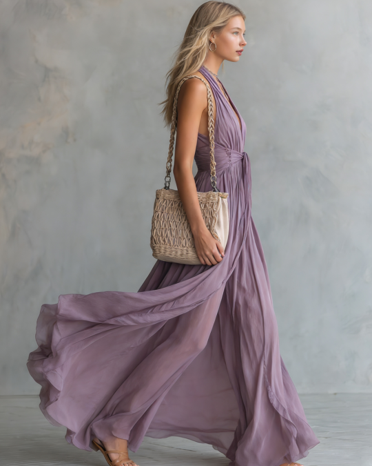 Luna | Vestido Halter de Caída Fluida