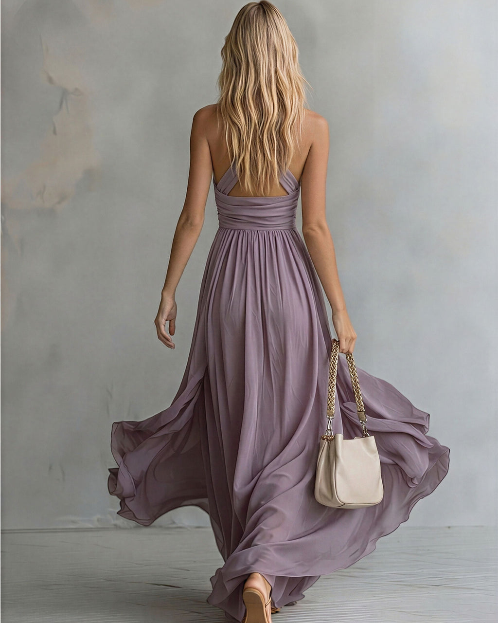 Luna | Vestido Halter de Caída Fluida