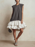 Nieves | Vestido casual de bloques de color con ajuste holgado para vacaciones