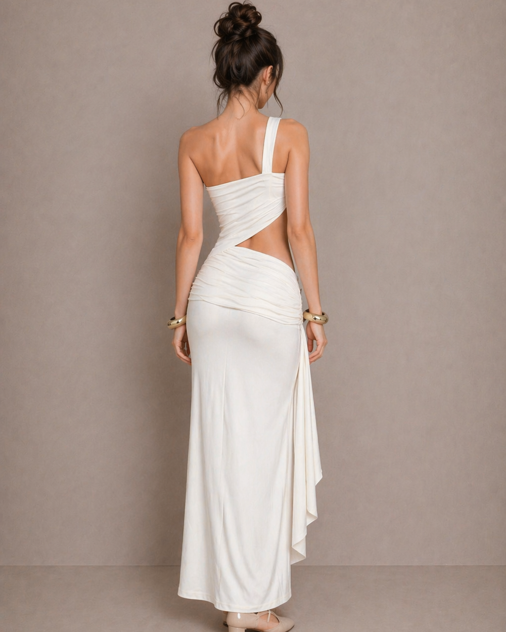 Vestido Blanco Elegante Ajustado