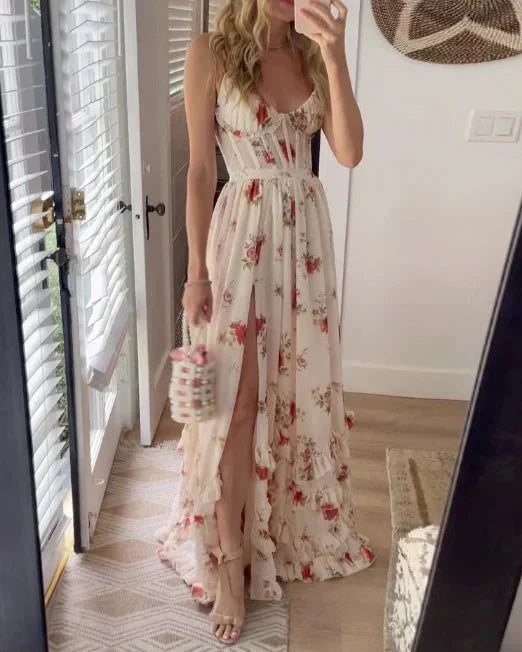 Iris | Vestido romántico con estampado floral