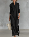 Elara | Vestido Maxi Blanco de Estilo Minimalista
