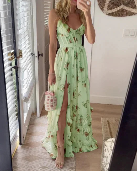 Iris | Vestido romántico con estampado floral