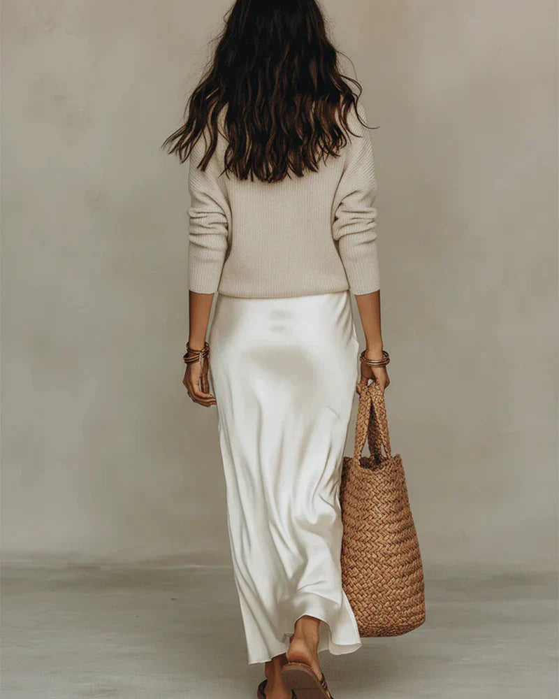 Azara | Vestido Satinado Con Jersey Incluido