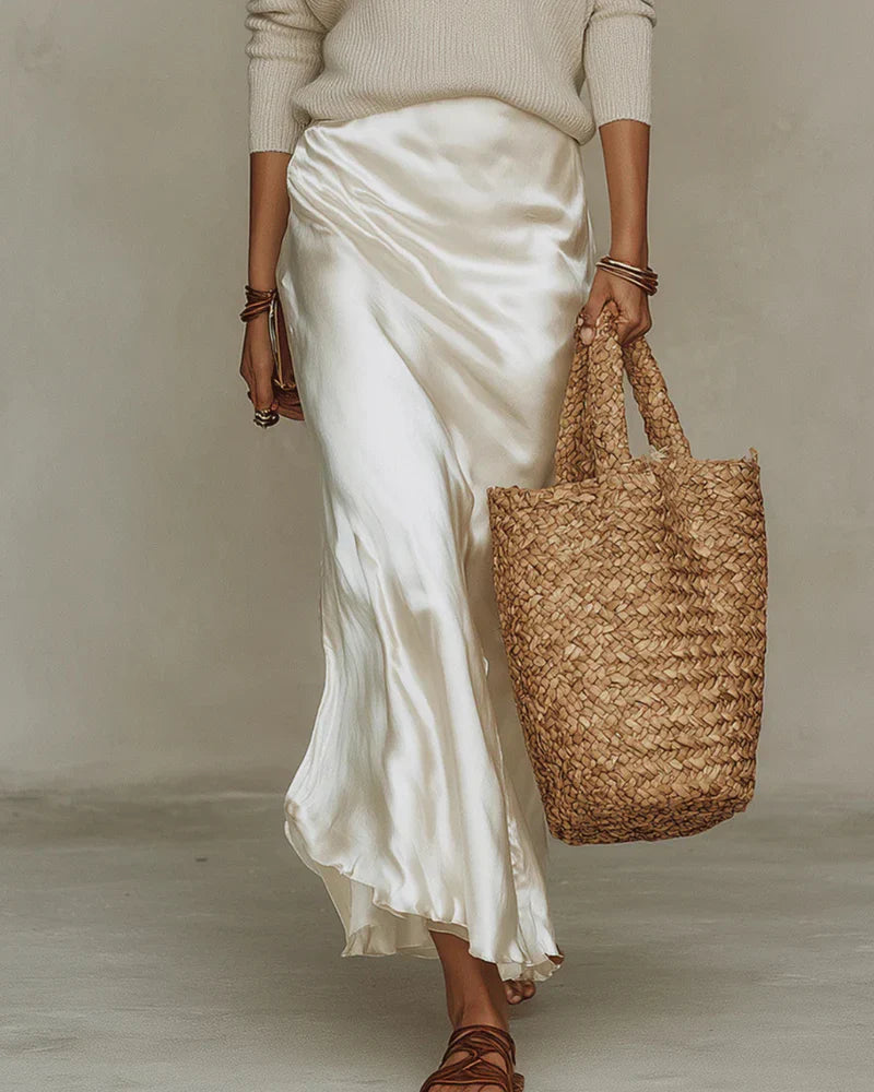 Azara | Vestido Satinado Con Jersey Incluido