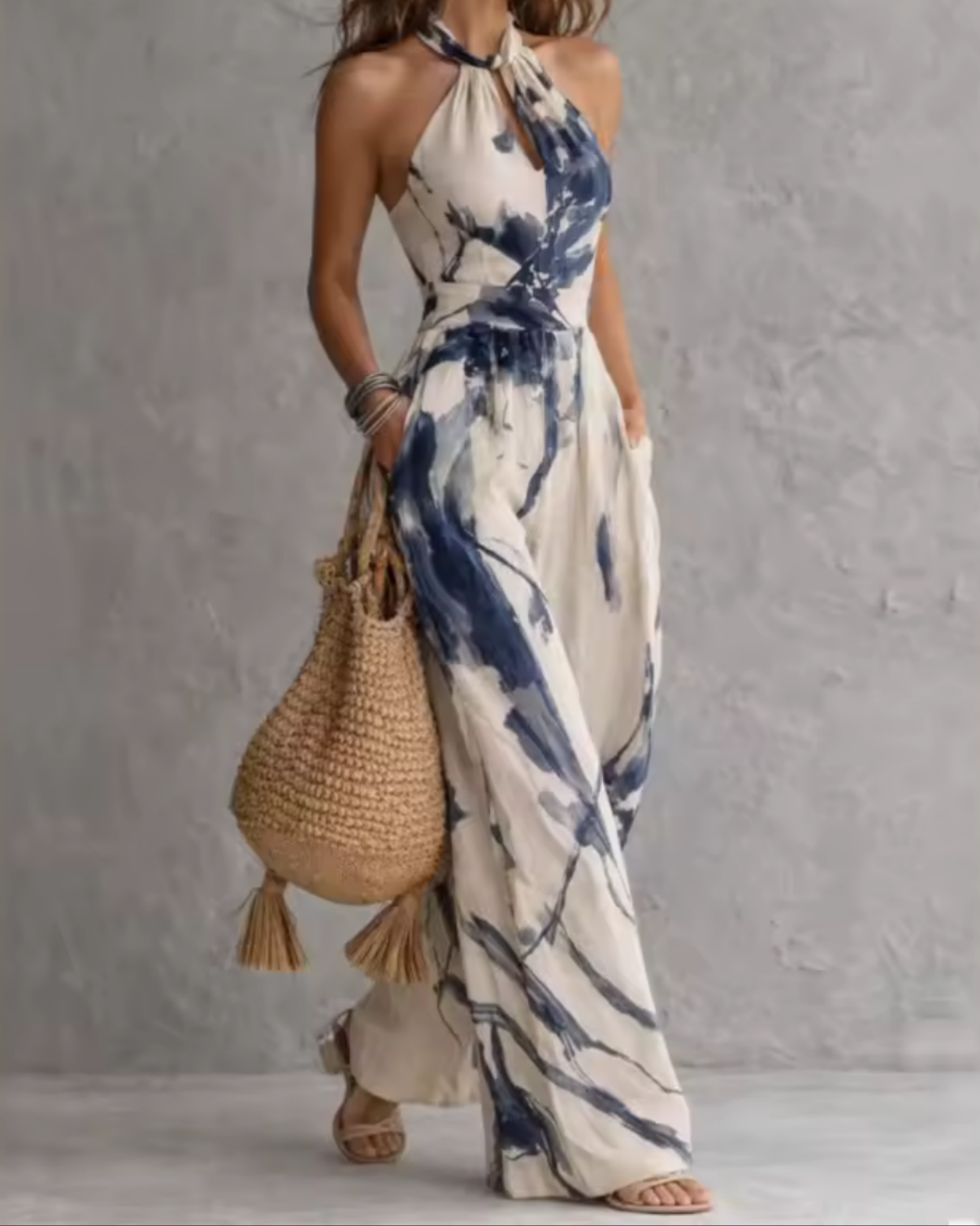 Calipso | Mono Halter con Estampado de Tinta