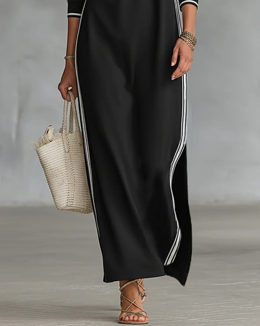 Elara | Vestido Maxi Blanco de Estilo Minimalista