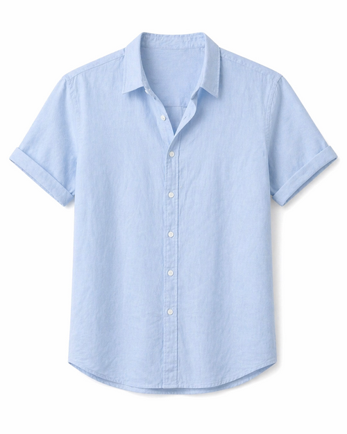 Camisa Corta de Ajuste Delgado