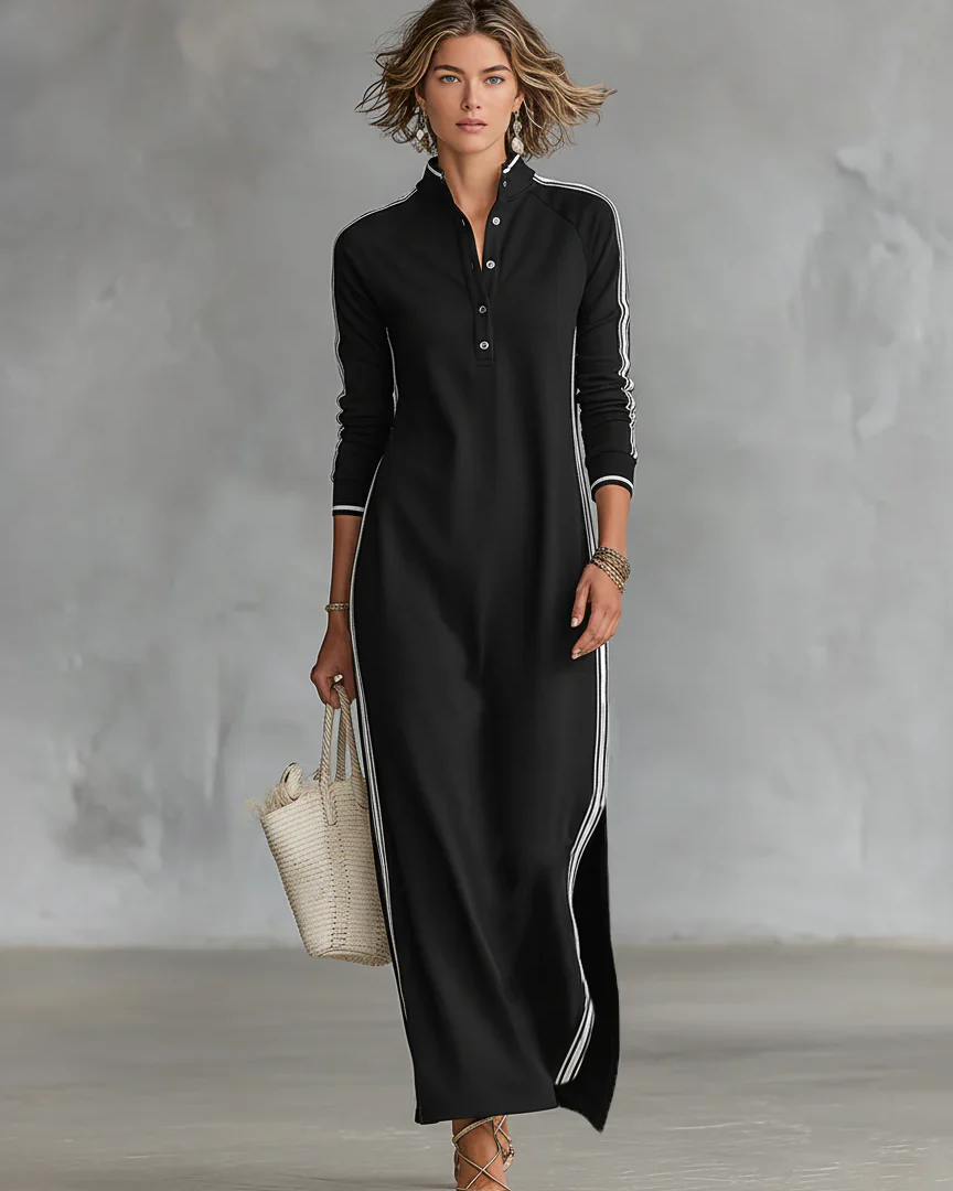 Elara | Vestido Maxi Blanco de Estilo Minimalista
