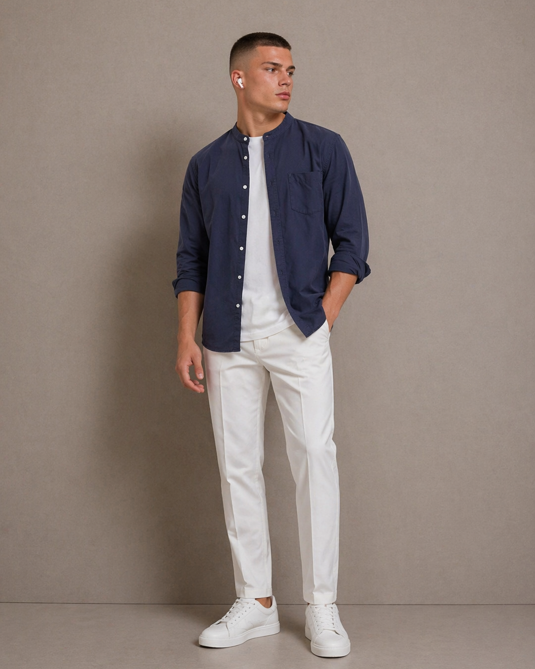 Camisa Larga Clásica Slim Fit