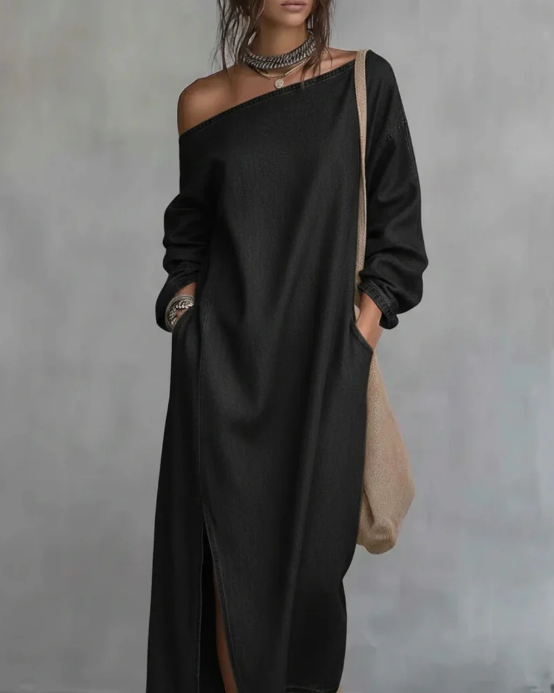 Ángela | Vestido Asimétrico De Lino