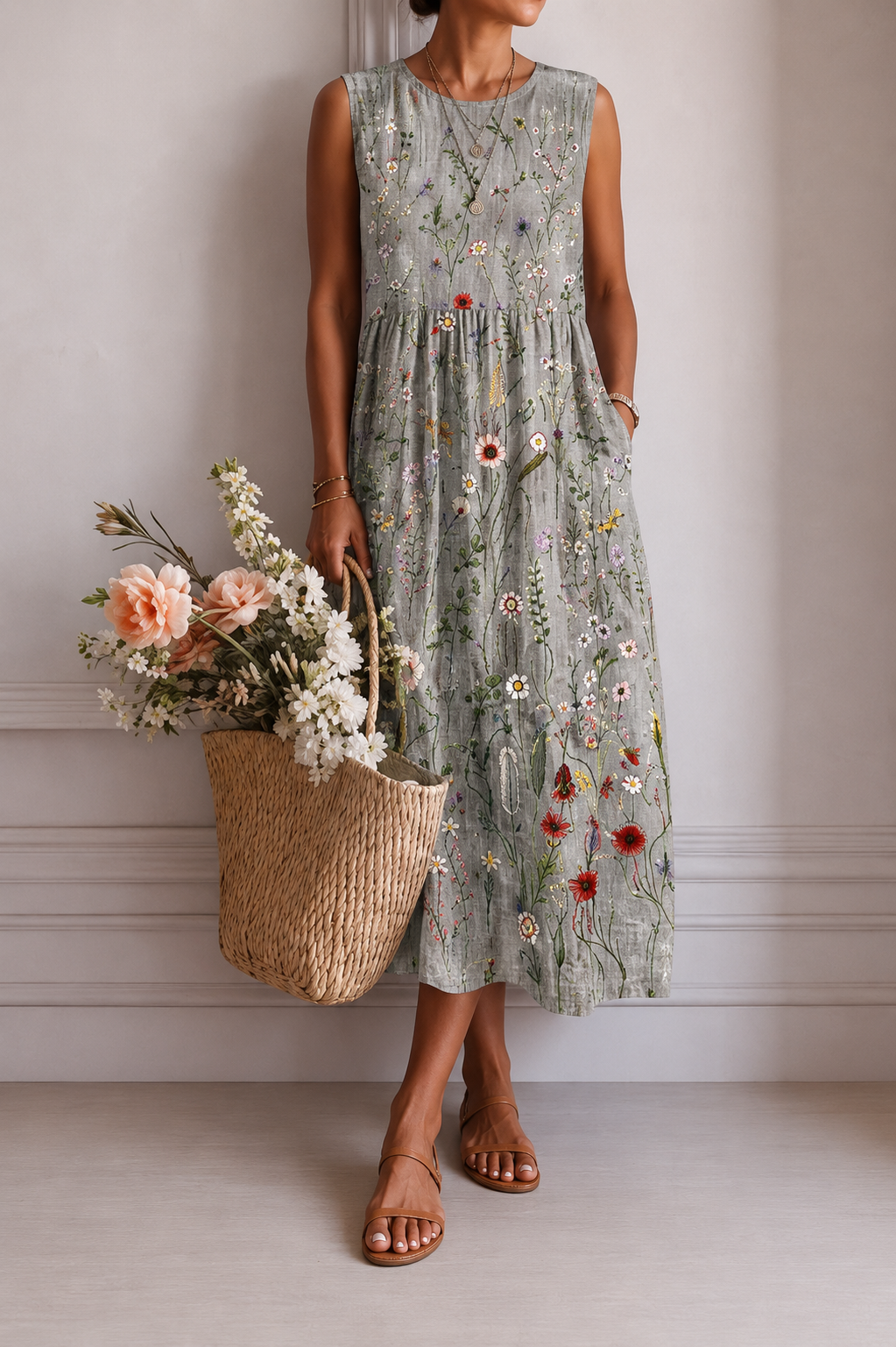 ALESSIA | VESTIDO MIDI DE DIARIO