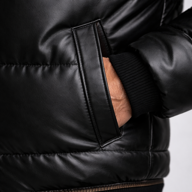 Carius | Abrigo negro acolchado