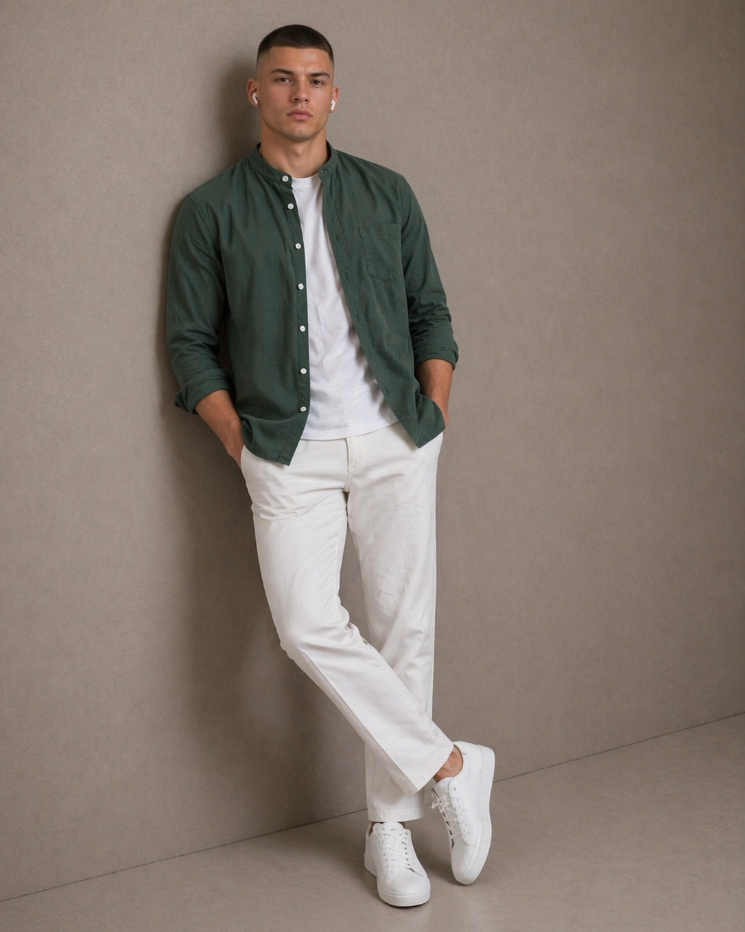 Camisa Larga Clásica Slim Fit
