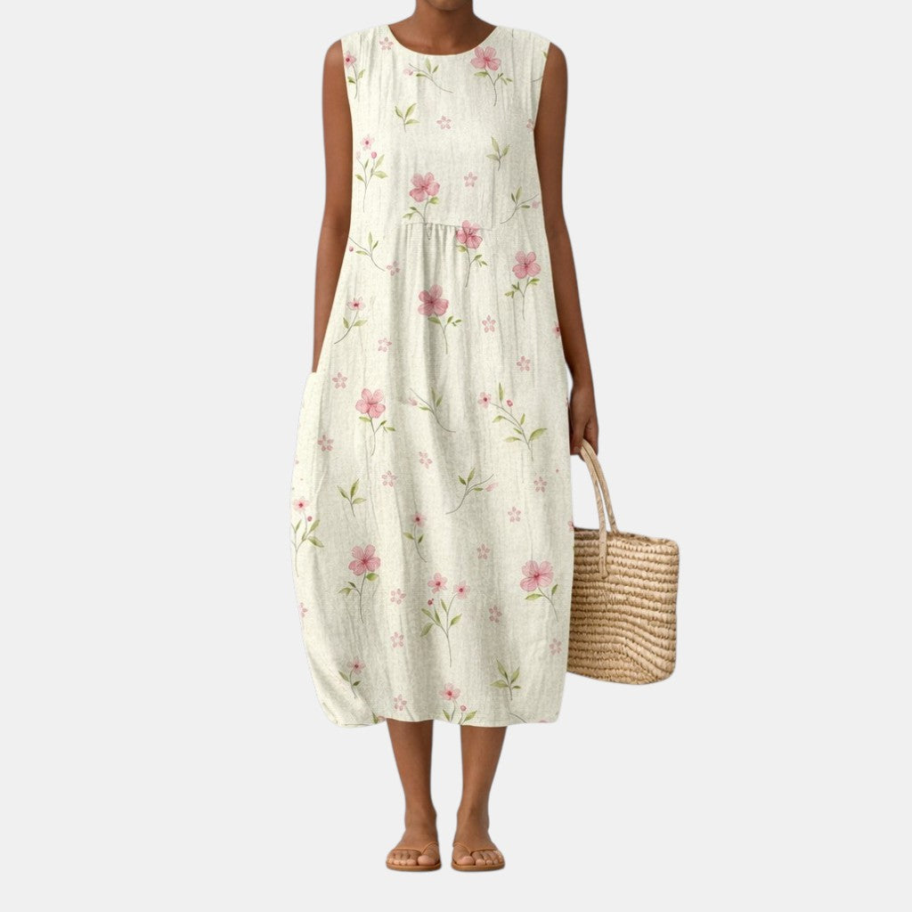 ELENA | VESTIDO MIDI DE DIARIO