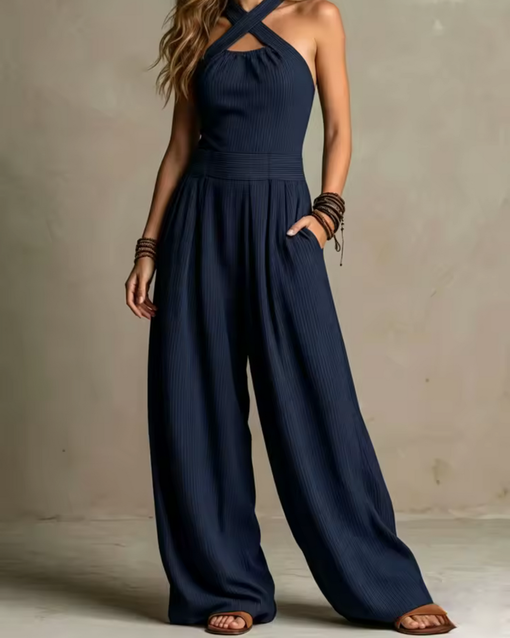 Vera | Mono Halter de Pierna Ancha