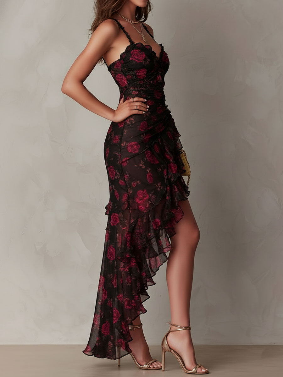 Carmela | Vestido Floral con Volantes