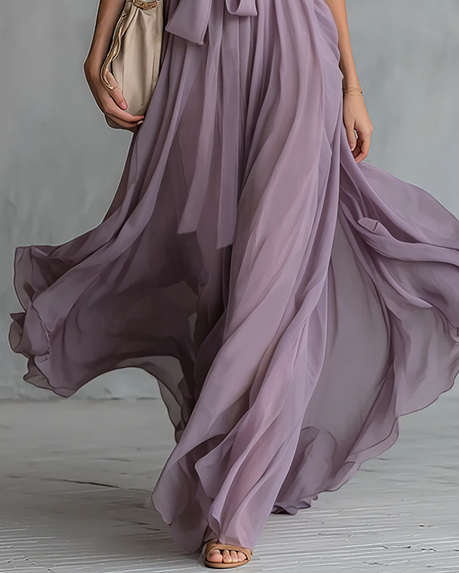 Luna | Vestido Halter de Caída Fluida