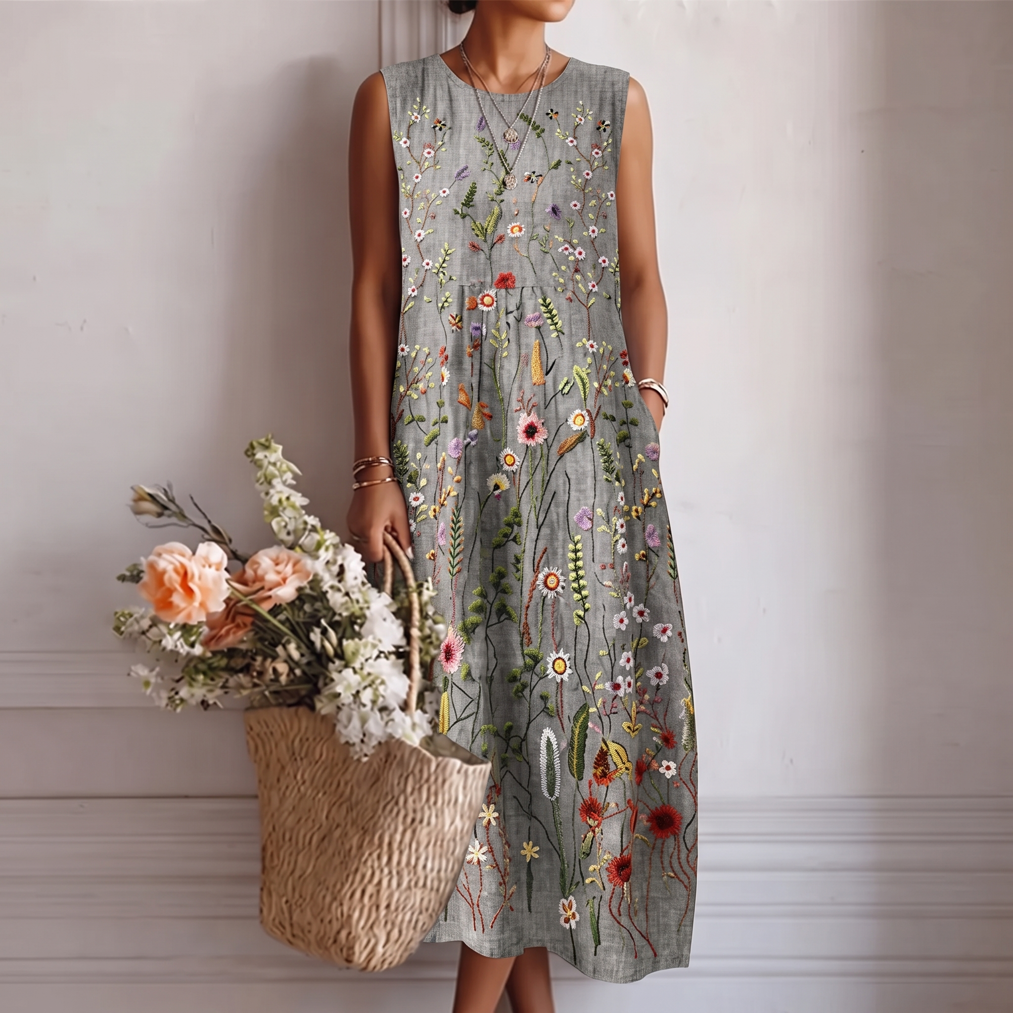 ALESSIA | VESTIDO MIDI DE DIARIO