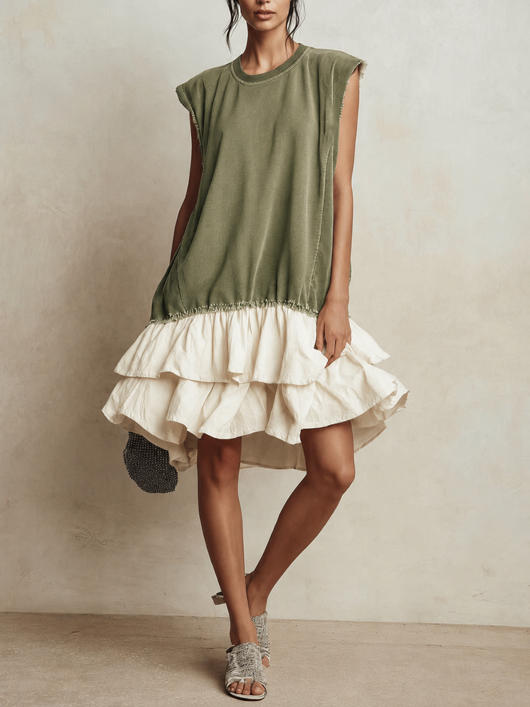 Nieves | Vestido casual de bloques de color con ajuste holgado para vacaciones