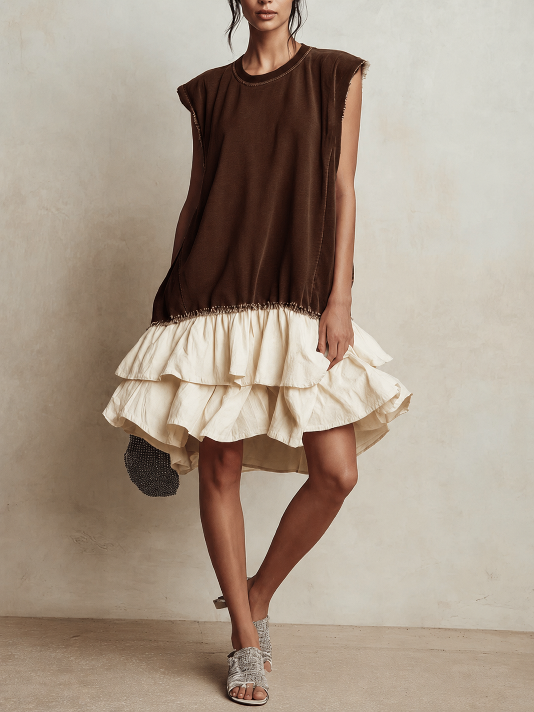 Nieves | Vestido casual de bloques de color con ajuste holgado para vacaciones