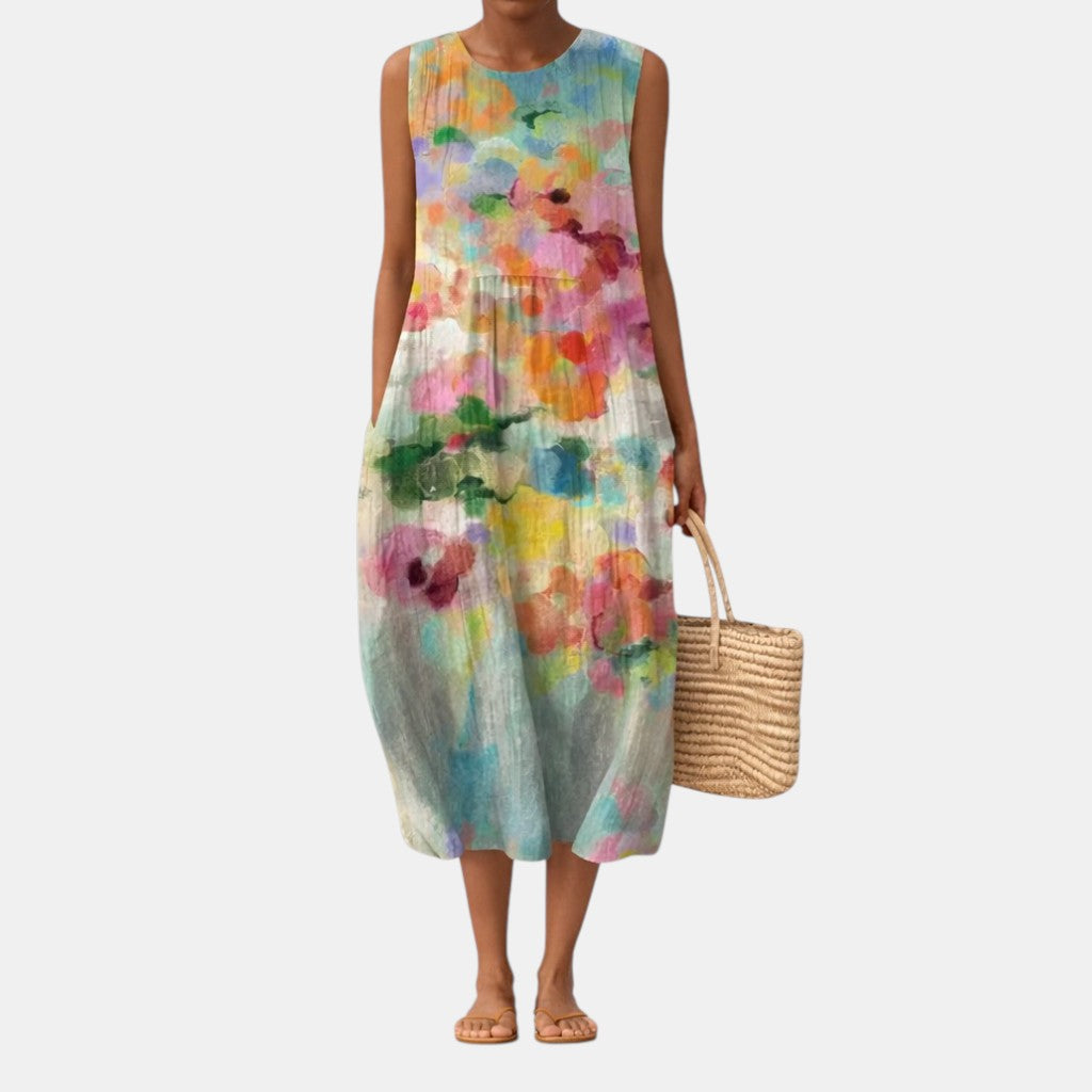 CHIARA | VESTIDO MIDI MULTICOLOR