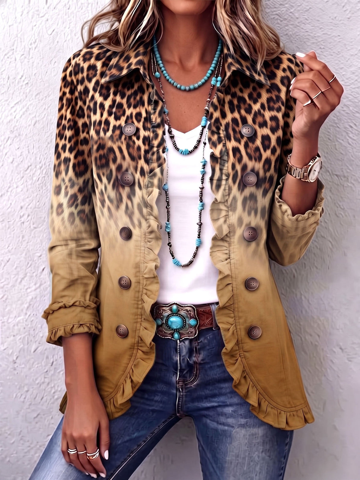 Mercedes | Chaqueta Blazer Leopardo