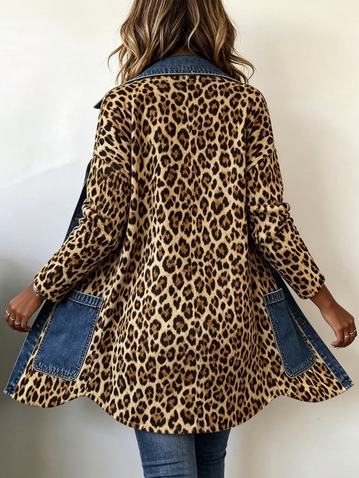 Lorena | Chaqueta Larga Leopardo Denim