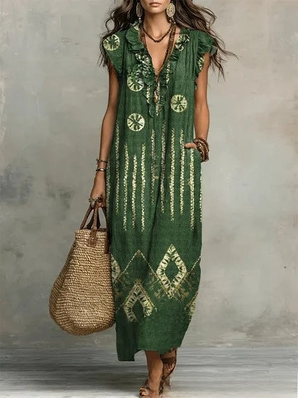Vestido Largo Boho Estampado Paisley