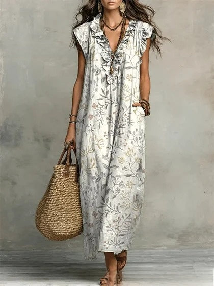 Vestido Largo Boho Estampado Paisley