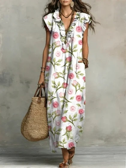 Vestido Largo Boho Estampado Paisley