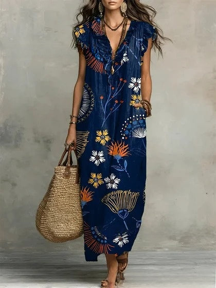 Vestido Largo Boho Estampado Paisley