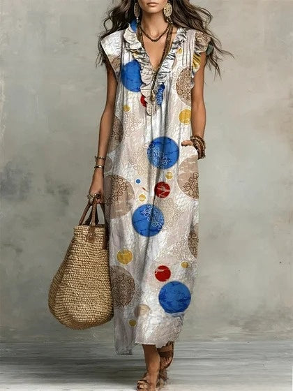 Vestido Largo Boho Estampado Paisley