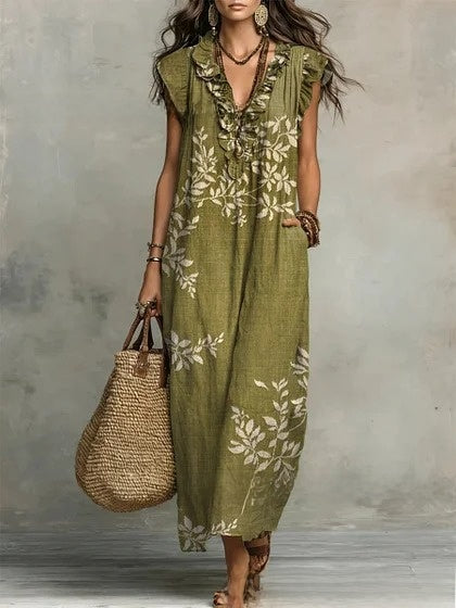 Vestido Largo Boho Estampado Paisley
