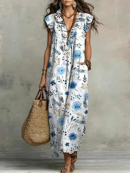Vestido Largo Boho Estampado Paisley
