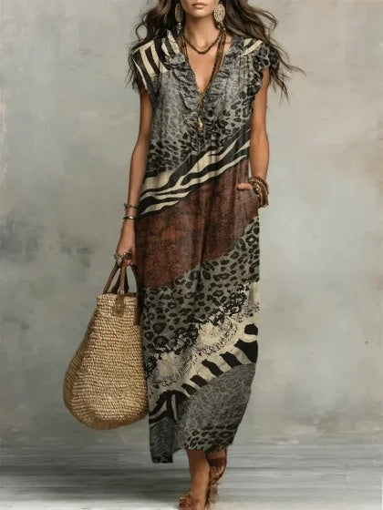 Vestido Largo Boho Estampado Paisley